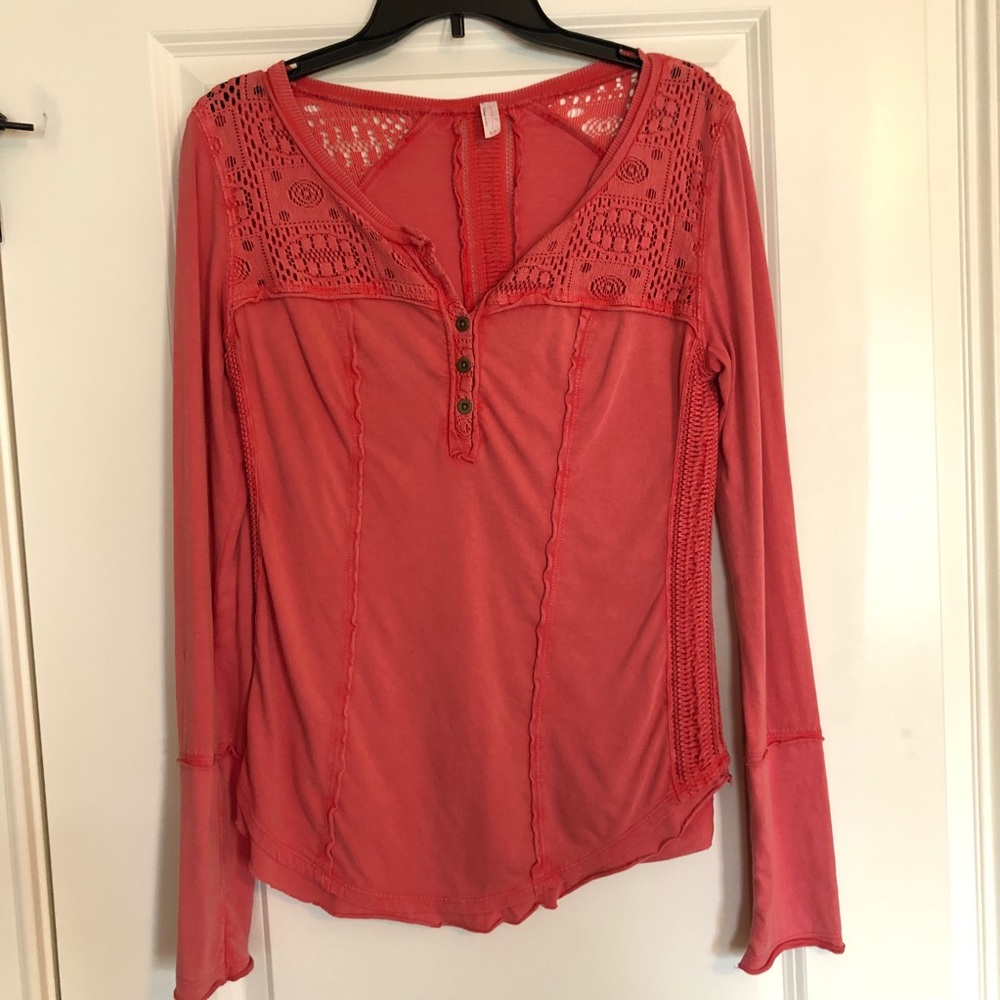 Free People Burnt Orange Long Sleeve Tee (SOLD)